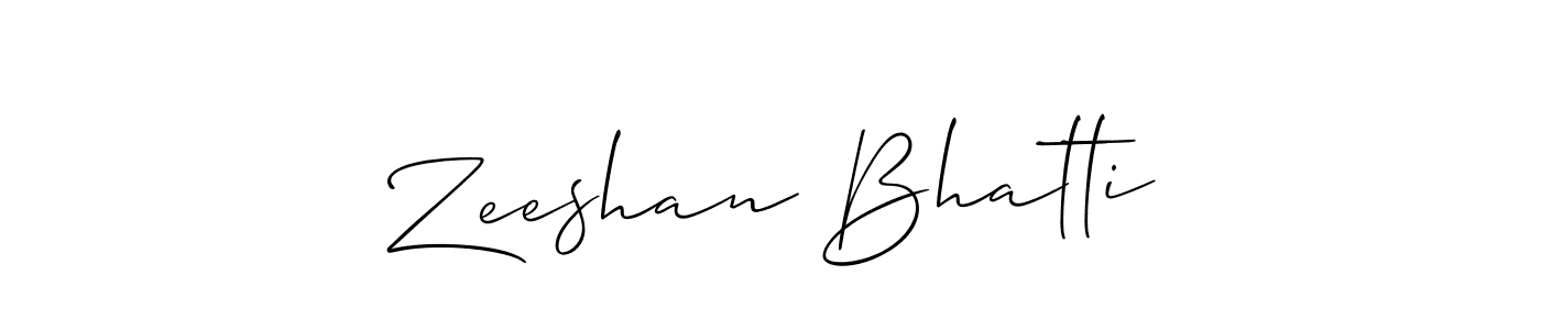 Make a beautiful signature design for name Zeeshan Bhatti. Use this online signature maker to create a handwritten signature for free. Zeeshan Bhatti signature style 2 images and pictures png