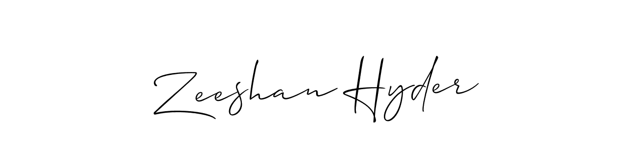 Best and Professional Signature Style for Zeeshan Hyder. Allison_Script Best Signature Style Collection. Zeeshan Hyder signature style 2 images and pictures png