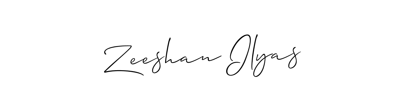 How to make Zeeshan Ilyas name signature. Use Allison_Script style for creating short signs online. This is the latest handwritten sign. Zeeshan Ilyas signature style 2 images and pictures png