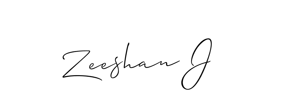 Make a beautiful signature design for name Zeeshan J. Use this online signature maker to create a handwritten signature for free. Zeeshan J signature style 2 images and pictures png