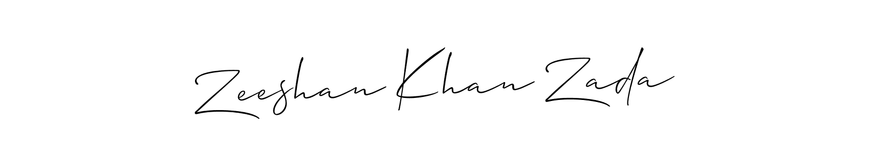 if you are searching for the best signature style for your name Zeeshan Khan Zada. so please give up your signature search. here we have designed multiple signature styles  using Allison_Script. Zeeshan Khan Zada signature style 2 images and pictures png