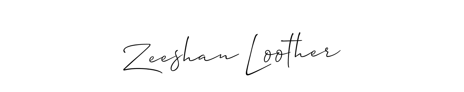 Make a beautiful signature design for name Zeeshan Loother. Use this online signature maker to create a handwritten signature for free. Zeeshan Loother signature style 2 images and pictures png