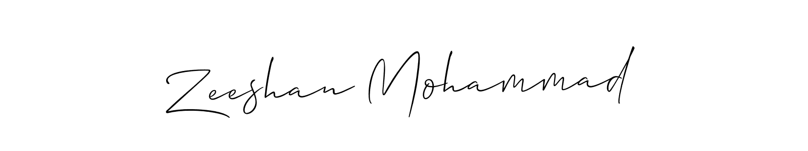 Design your own signature with our free online signature maker. With this signature software, you can create a handwritten (Allison_Script) signature for name Zeeshan Mohammad. Zeeshan Mohammad signature style 2 images and pictures png