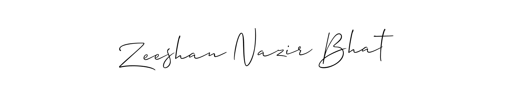 Use a signature maker to create a handwritten signature online. With this signature software, you can design (Allison_Script) your own signature for name Zeeshan Nazir Bhat. Zeeshan Nazir Bhat signature style 2 images and pictures png