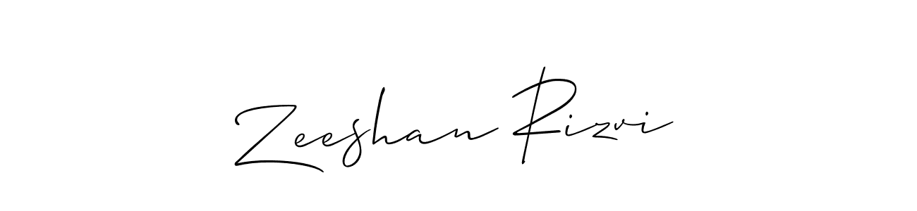 Allison_Script is a professional signature style that is perfect for those who want to add a touch of class to their signature. It is also a great choice for those who want to make their signature more unique. Get Zeeshan Rizvi name to fancy signature for free. Zeeshan Rizvi signature style 2 images and pictures png