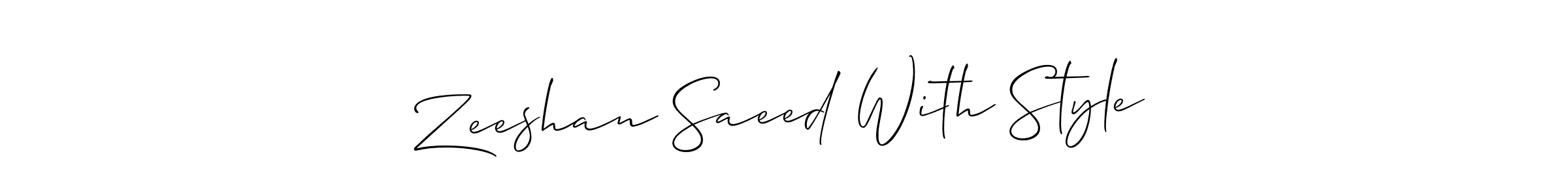 Here are the top 10 professional signature styles for the name Zeeshan Saeed With Style. These are the best autograph styles you can use for your name. Zeeshan Saeed With Style signature style 2 images and pictures png