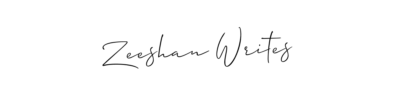 Make a beautiful signature design for name Zeeshan Writes. Use this online signature maker to create a handwritten signature for free. Zeeshan Writes signature style 2 images and pictures png