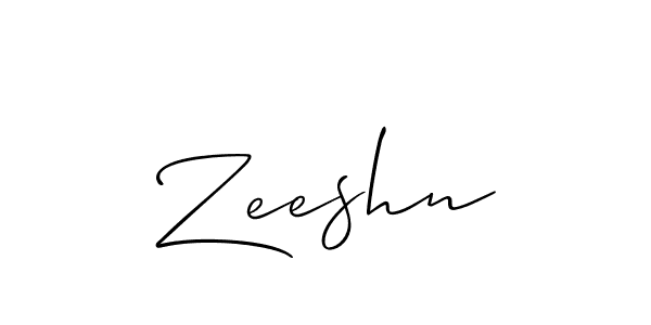 Make a beautiful signature design for name Zeeshn. With this signature (Allison_Script) style, you can create a handwritten signature for free. Zeeshn signature style 2 images and pictures png