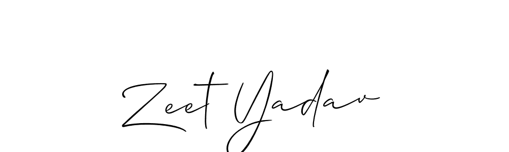 Create a beautiful signature design for name Zeet Yadav. With this signature (Allison_Script) fonts, you can make a handwritten signature for free. Zeet Yadav signature style 2 images and pictures png