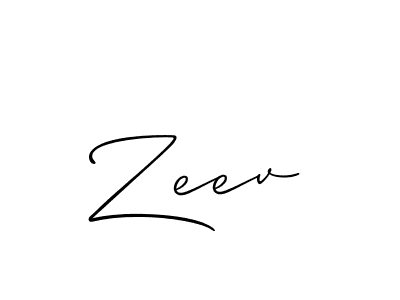 if you are searching for the best signature style for your name Zeev. so please give up your signature search. here we have designed multiple signature styles  using Allison_Script. Zeev signature style 2 images and pictures png