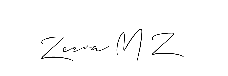 Make a beautiful signature design for name Zeeva M Z. Use this online signature maker to create a handwritten signature for free. Zeeva M Z signature style 2 images and pictures png