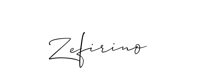 Use a signature maker to create a handwritten signature online. With this signature software, you can design (Allison_Script) your own signature for name Zefirino. Zefirino signature style 2 images and pictures png