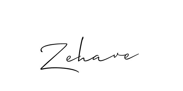 How to make Zehave signature? Allison_Script is a professional autograph style. Create handwritten signature for Zehave name. Zehave signature style 2 images and pictures png