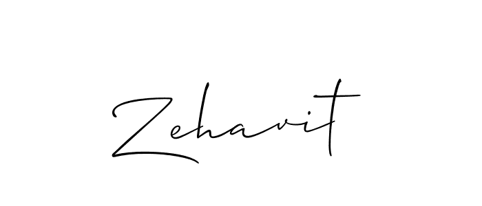 How to make Zehavit signature? Allison_Script is a professional autograph style. Create handwritten signature for Zehavit name. Zehavit signature style 2 images and pictures png