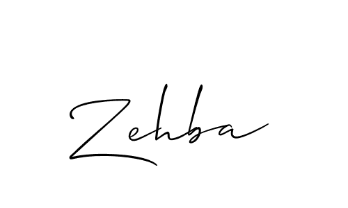 Best and Professional Signature Style for Zehba. Allison_Script Best Signature Style Collection. Zehba signature style 2 images and pictures png