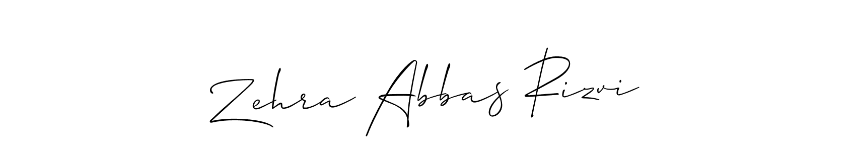 Zehra Abbas Rizvi stylish signature style. Best Handwritten Sign (Allison_Script) for my name. Handwritten Signature Collection Ideas for my name Zehra Abbas Rizvi. Zehra Abbas Rizvi signature style 2 images and pictures png