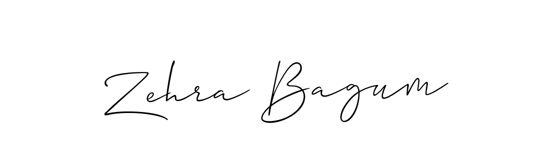 How to make Zehra Bagum name signature. Use Allison_Script style for creating short signs online. This is the latest handwritten sign. Zehra Bagum signature style 2 images and pictures png
