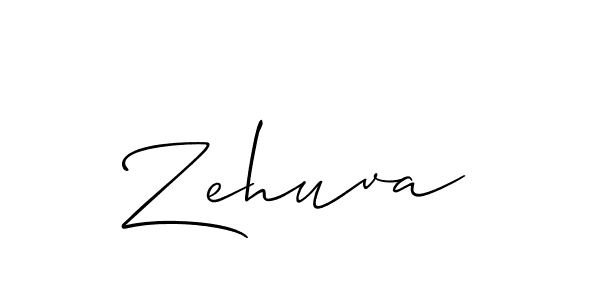 How to make Zehuva signature? Allison_Script is a professional autograph style. Create handwritten signature for Zehuva name. Zehuva signature style 2 images and pictures png