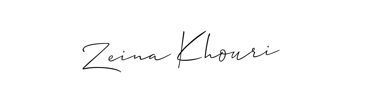 Make a beautiful signature design for name Zeina Khouri. With this signature (Allison_Script) style, you can create a handwritten signature for free. Zeina Khouri signature style 2 images and pictures png