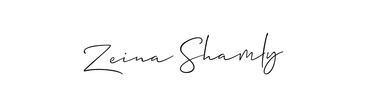 if you are searching for the best signature style for your name Zeina Shamly. so please give up your signature search. here we have designed multiple signature styles  using Allison_Script. Zeina Shamly signature style 2 images and pictures png