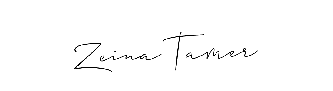 How to make Zeina Tamer signature? Allison_Script is a professional autograph style. Create handwritten signature for Zeina Tamer name. Zeina Tamer signature style 2 images and pictures png
