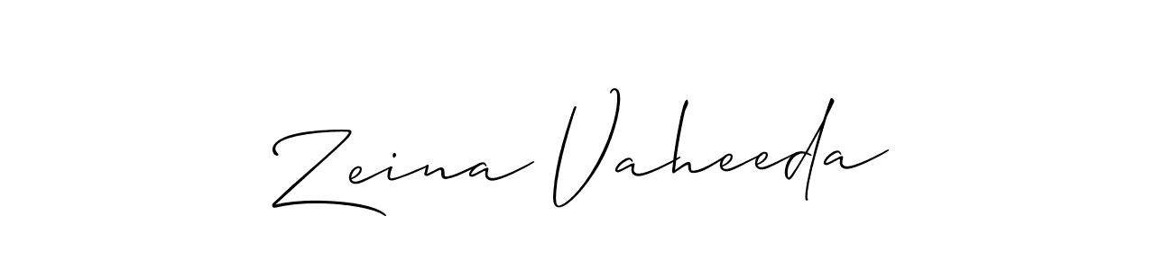 Zeina Vaheeda stylish signature style. Best Handwritten Sign (Allison_Script) for my name. Handwritten Signature Collection Ideas for my name Zeina Vaheeda. Zeina Vaheeda signature style 2 images and pictures png