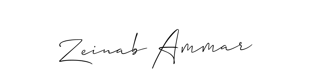 Design your own signature with our free online signature maker. With this signature software, you can create a handwritten (Allison_Script) signature for name Zeinab Ammar. Zeinab Ammar signature style 2 images and pictures png