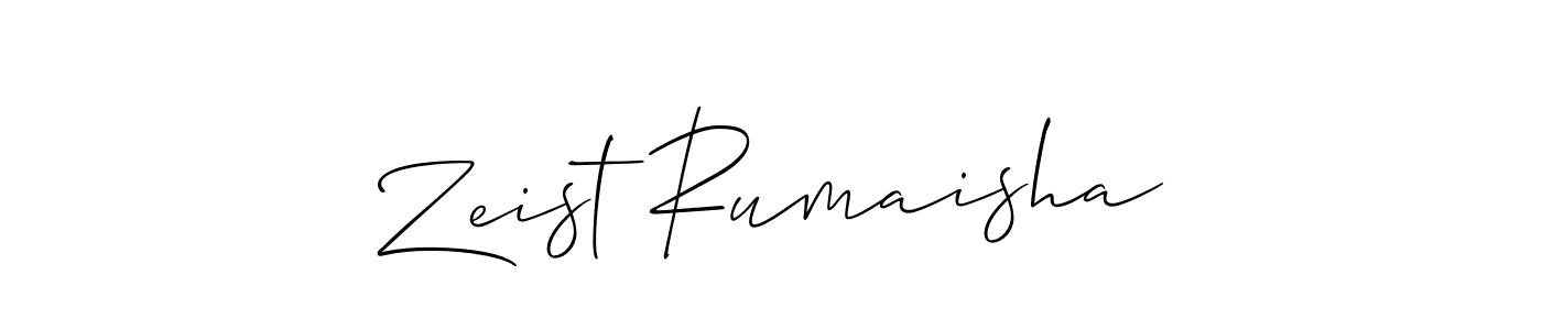 Check out images of Autograph of Zeist Rumaisha name. Actor Zeist Rumaisha Signature Style. Allison_Script is a professional sign style online. Zeist Rumaisha signature style 2 images and pictures png