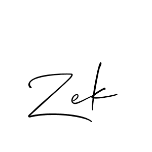 if you are searching for the best signature style for your name Zek. so please give up your signature search. here we have designed multiple signature styles  using Allison_Script. Zek signature style 2 images and pictures png