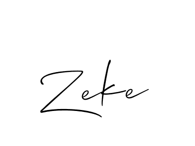 Design your own signature with our free online signature maker. With this signature software, you can create a handwritten (Allison_Script) signature for name Zeke. Zeke signature style 2 images and pictures png