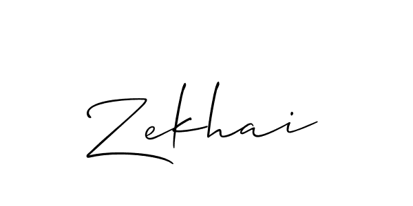 Create a beautiful signature design for name Zekhai. With this signature (Allison_Script) fonts, you can make a handwritten signature for free. Zekhai signature style 2 images and pictures png