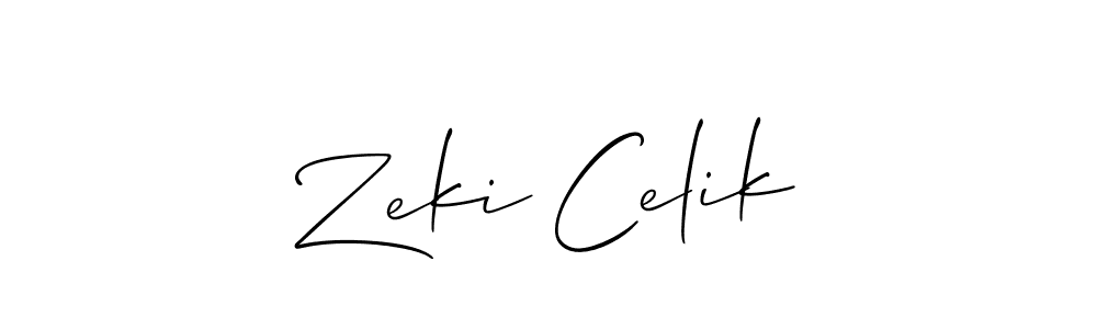 if you are searching for the best signature style for your name Zeki Celik. so please give up your signature search. here we have designed multiple signature styles  using Allison_Script. Zeki Celik signature style 2 images and pictures png