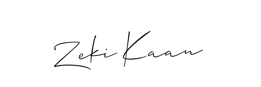 Allison_Script is a professional signature style that is perfect for those who want to add a touch of class to their signature. It is also a great choice for those who want to make their signature more unique. Get Zeki Kaan name to fancy signature for free. Zeki Kaan signature style 2 images and pictures png