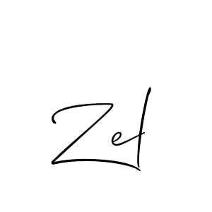 Zel stylish signature style. Best Handwritten Sign (Allison_Script) for my name. Handwritten Signature Collection Ideas for my name Zel. Zel signature style 2 images and pictures png