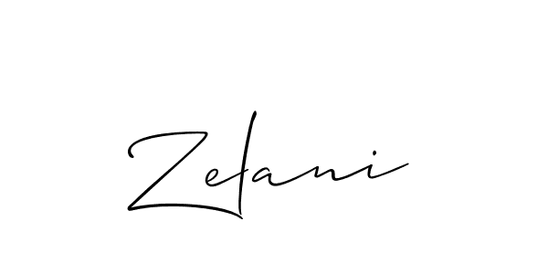Zelani stylish signature style. Best Handwritten Sign (Allison_Script) for my name. Handwritten Signature Collection Ideas for my name Zelani. Zelani signature style 2 images and pictures png