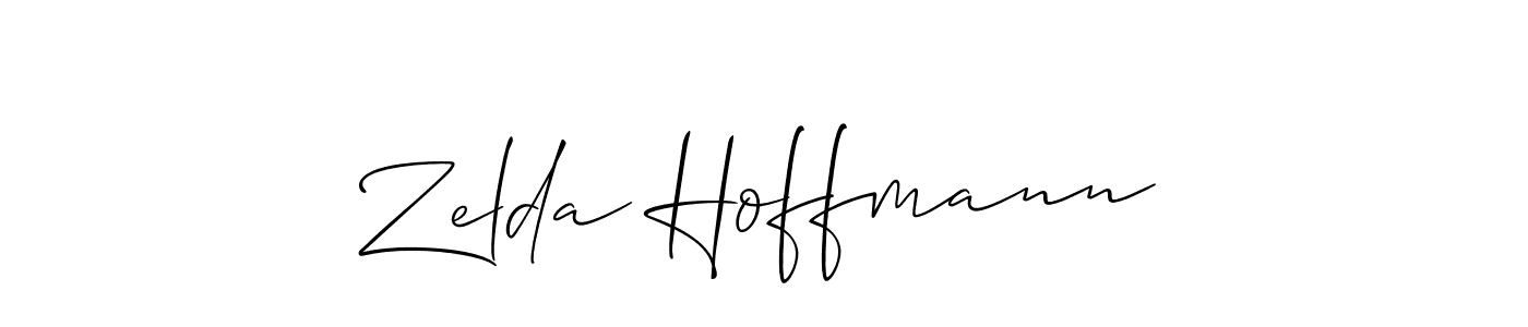 Make a beautiful signature design for name Zelda Hoffmann. With this signature (Allison_Script) style, you can create a handwritten signature for free. Zelda Hoffmann signature style 2 images and pictures png