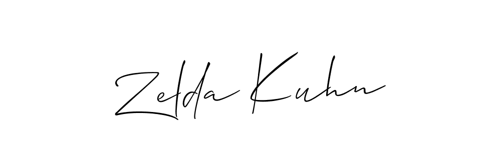 Use a signature maker to create a handwritten signature online. With this signature software, you can design (Allison_Script) your own signature for name Zelda Kuhn. Zelda Kuhn signature style 2 images and pictures png