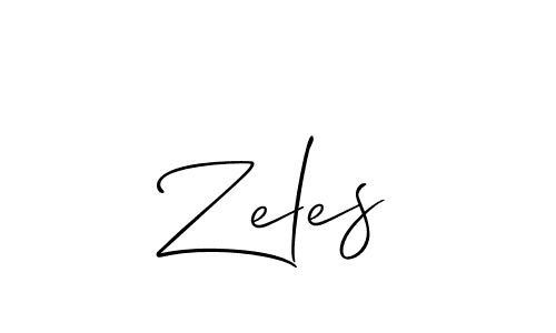 Also we have Zeles name is the best signature style. Create professional handwritten signature collection using Allison_Script autograph style. Zeles signature style 2 images and pictures png