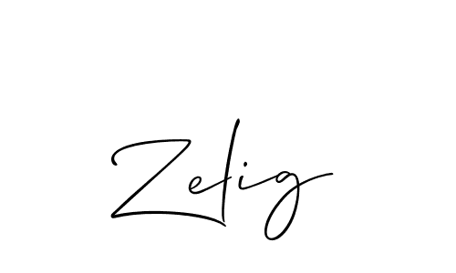 Best and Professional Signature Style for Zelig. Allison_Script Best Signature Style Collection. Zelig signature style 2 images and pictures png
