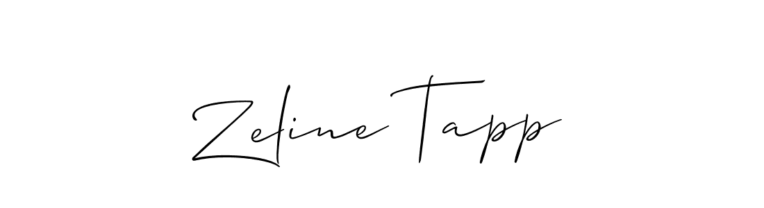 It looks lik you need a new signature style for name Zeline Tapp. Design unique handwritten (Allison_Script) signature with our free signature maker in just a few clicks. Zeline Tapp signature style 2 images and pictures png