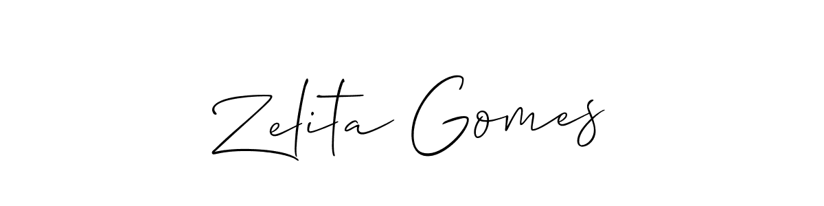 Best and Professional Signature Style for Zelita Gomes. Allison_Script Best Signature Style Collection. Zelita Gomes signature style 2 images and pictures png