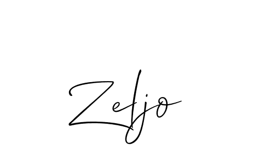 Make a beautiful signature design for name Zeljo. With this signature (Allison_Script) style, you can create a handwritten signature for free. Zeljo signature style 2 images and pictures png