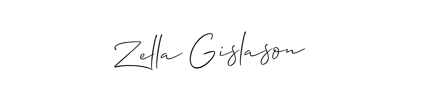 Use a signature maker to create a handwritten signature online. With this signature software, you can design (Allison_Script) your own signature for name Zella Gislason. Zella Gislason signature style 2 images and pictures png