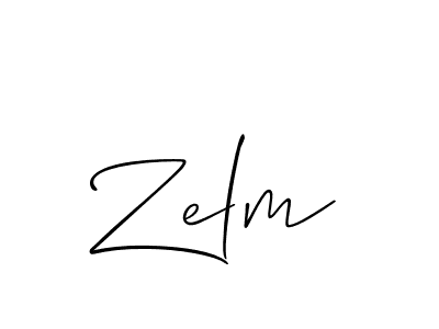 if you are searching for the best signature style for your name Zelm. so please give up your signature search. here we have designed multiple signature styles  using Allison_Script. Zelm signature style 2 images and pictures png