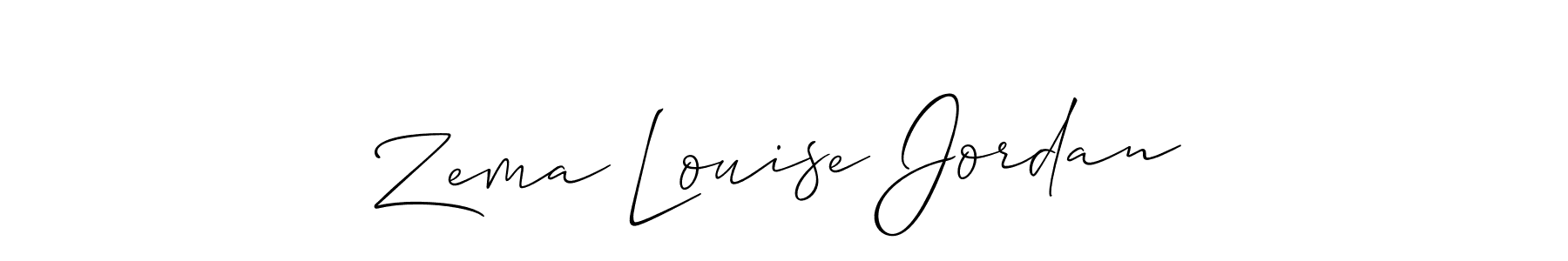 Make a short Zema Louise Jordan signature style. Manage your documents anywhere anytime using Allison_Script. Create and add eSignatures, submit forms, share and send files easily. Zema Louise Jordan signature style 2 images and pictures png