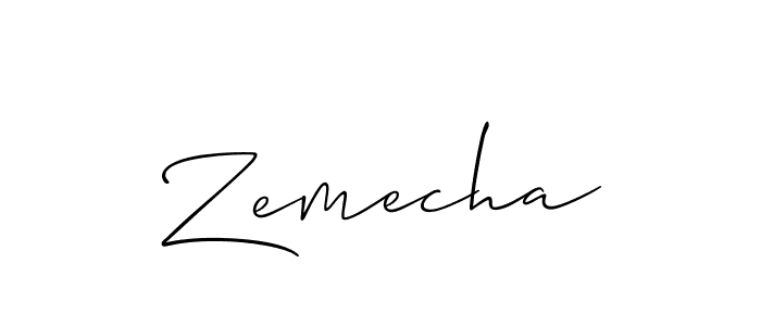 Best and Professional Signature Style for Zemecha. Allison_Script Best Signature Style Collection. Zemecha signature style 2 images and pictures png