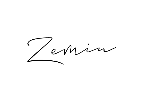 The best way (Allison_Script) to make a short signature is to pick only two or three words in your name. The name Zemin include a total of six letters. For converting this name. Zemin signature style 2 images and pictures png