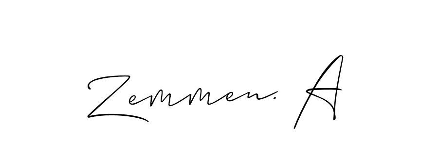 Use a signature maker to create a handwritten signature online. With this signature software, you can design (Allison_Script) your own signature for name Zemmen. A. Zemmen. A signature style 2 images and pictures png