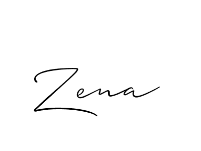 How to make Zena name signature. Use Allison_Script style for creating short signs online. This is the latest handwritten sign. Zena signature style 2 images and pictures png