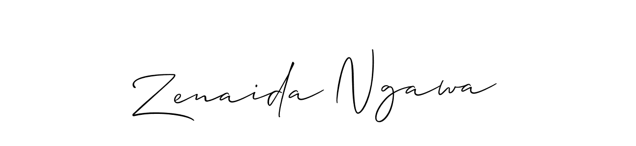 Zenaida Ngawa stylish signature style. Best Handwritten Sign (Allison_Script) for my name. Handwritten Signature Collection Ideas for my name Zenaida Ngawa. Zenaida Ngawa signature style 2 images and pictures png